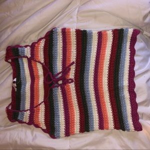 Cropped knitted tank